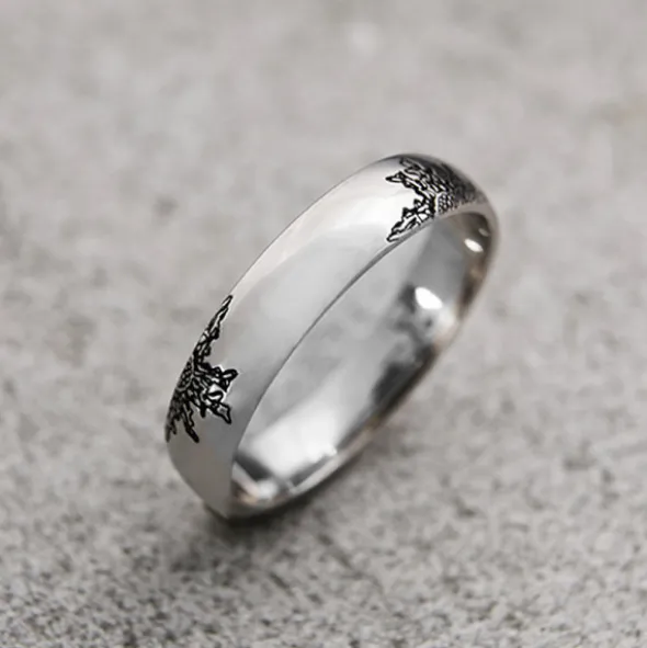 Alianza Oro Blanco 4mm y 4 Eguzkilore Personalizable