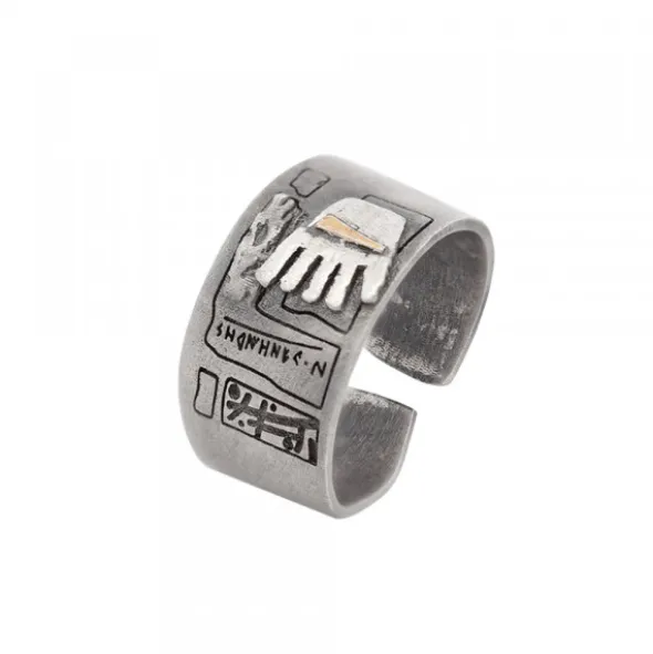 Anillo Irulegi Plata y Lámina de Oro