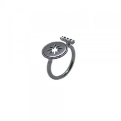 Anillo Rutenio con Circonitas Blancas