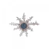 Broche Eguzkilore Plata con Circonitas Azules 38mm