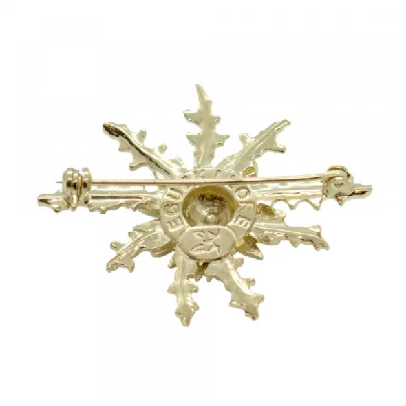 Broche Eguzkilore Plata Dorada