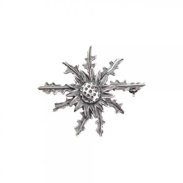Broche Eguzkilore Plata Envejecida