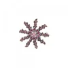 Broche Eguzkilore Plata y Cristales Rosas