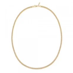 Cadena Cubana Plata Dorada 3mm