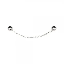 Cadena de seguridad lisa en plata Eguzkicharm
