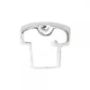 Charm Camiseta Blanca en Plata