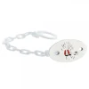 Chupetero Fútbol Rojiblanco de Plata Personalizable