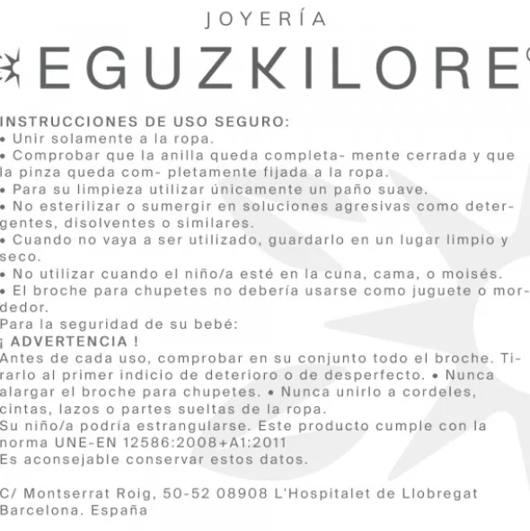 Chupetero Ovalado Plata Eguzkilore