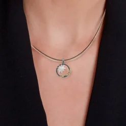 Colgante Ama Plata y Lámina de Oro