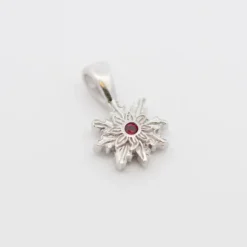 Colgante Basic Colors Plata y Circonita Roja 10mm