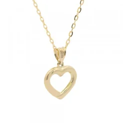 Colgante Corazón Calado de Oro