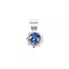 Colgante Distira Plata y Cristal Azul