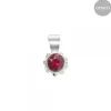Colgante Distira Plata y Cristal Rojo