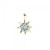 Colgante Eguzkilore Oro Bicolor y Brillante 12mm