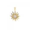 Colgante Eguzkilore Oro y Diamantes 14mm