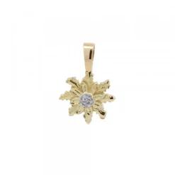 Colgante Eguzkilore Oro y Brillantes 11mm