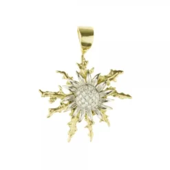 Colgante Eguzkilore Oro y Brillantes 37mm