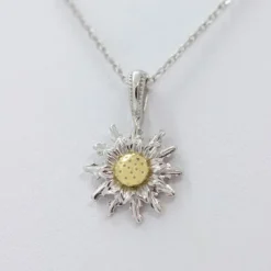 Colgante Eguzkilore Plata Bicolor 14mm