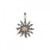 Colgante Eguzkilore Plata Negra y Circonitas Rosa 21mm