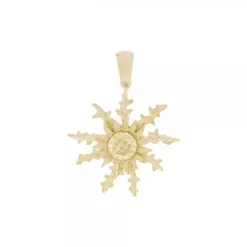 Colgante Eguzkilore Plata Dorada 29mm