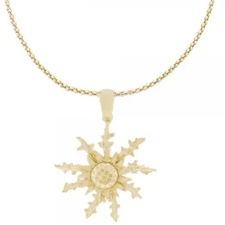 Colgante Eguzkilore Plata Dorada 29mm