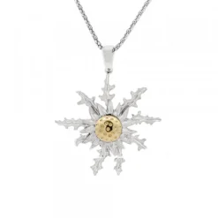 Colgante Eguzkilore Plata Bicolor 29mm