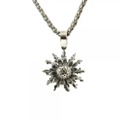 Colgante Eguzkilore Plata Envejecida 21mm