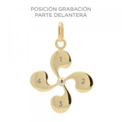 Colgante Lauburu Oro 24mm Personalizable