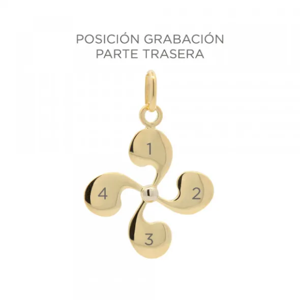 Colgante Lauburu Oro 21mm Personalizable