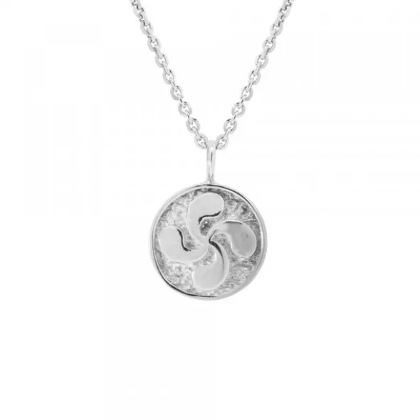 Colgante Lauburu Redondo Plata 13mm