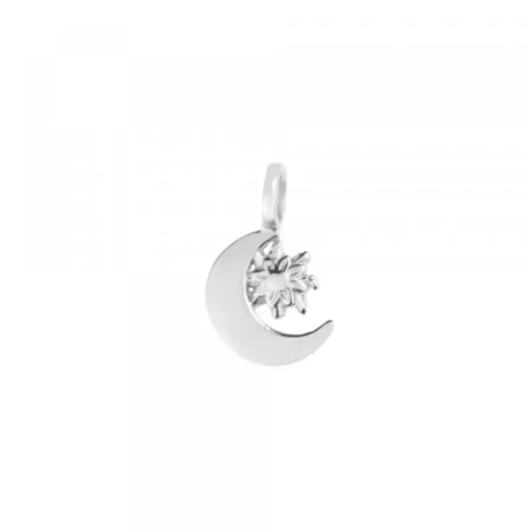 Colgante Luna y Eguzkilore Plata