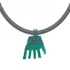 Colgante Mano de Irulegi Verde 20mm y Caucho