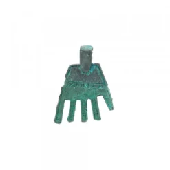 Colgante Mano de Irulegi Verde 20mm y Caucho