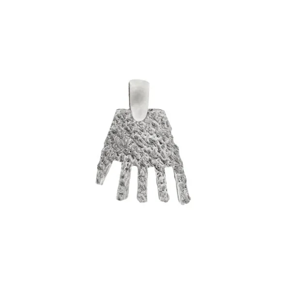Colgante Mano de Irulegi Plata 20mm y Caucho