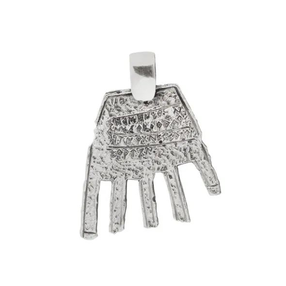Colgante Mano Irulegi Plata 30mm y Cordón
