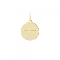 Colgante Medalla Eguzkilore Plata Dorada 13mm
