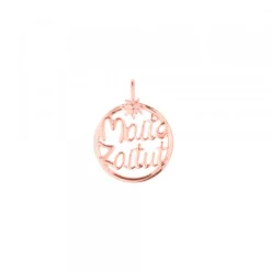 Colgante redondo Maite Zaitut de Plata Rosa