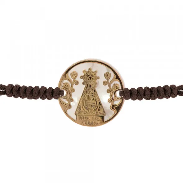 Colgante Virgen de Arrate de Nácar con Plata 20mm