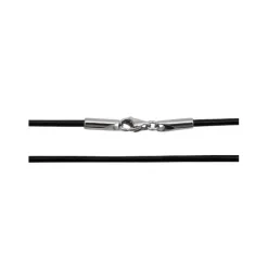 Cordón Cuero Negro 2mm