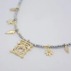Gargantilla Barandilla Concha Plata Dorada Motivos