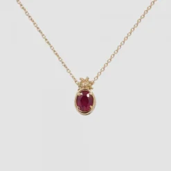 Gargantilla Enea Oro Rosa y Rubí