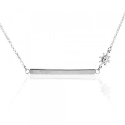 Gargantilla Zubi Plata con Eguzkilore Personalizable