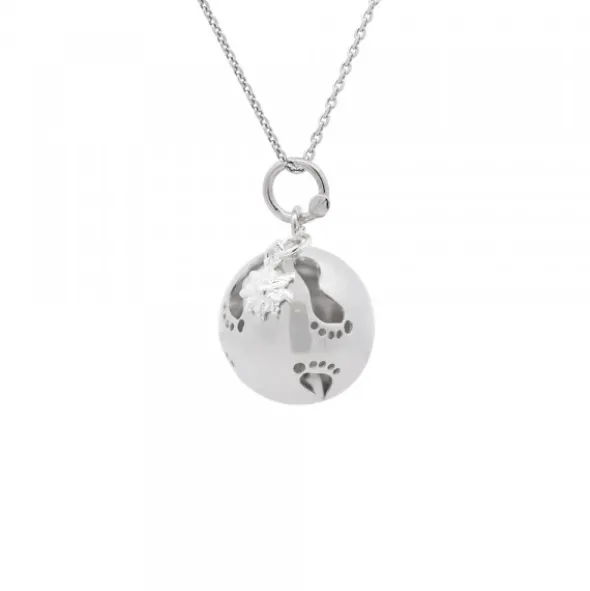 Llamador de Ángeles Piecitos Plata