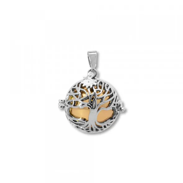 Llamador de Ángeles Árbol de la Vida Dorado con Mariposa Personalizable