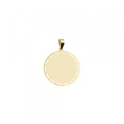 Medalla Calada Virgen Niña Oro 15mm Personalizable