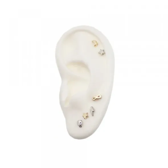 Pack Piercings Infinito Plata 4 Uds