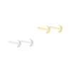 Pack Piercings Media Luna Plata 4 Uds