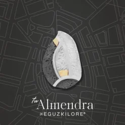 Pendientes Almendra Vitoria Silueta Plata y Lámina de Oro