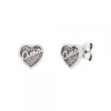 Pendientes Ama Corazón Plata