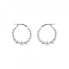 Pendientes Aro Bolitas Plata 20mm